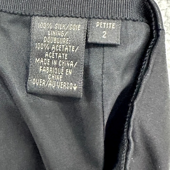 Dana Buchman Skirt Women 2P‎ Silk Black Midi Career Office Quiet Luxury Classic - Picture 3 of 6